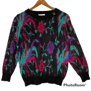 𝅺vintage funky colorful sweater